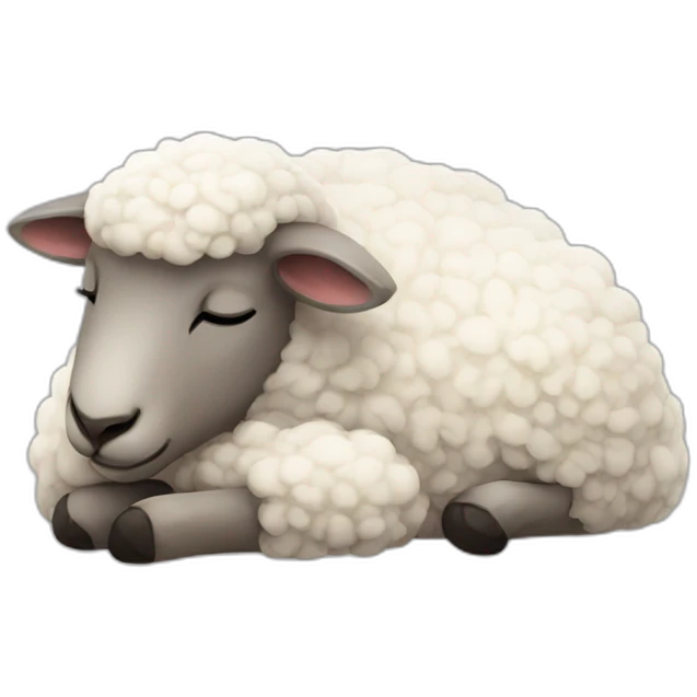 sheep sleep emoji