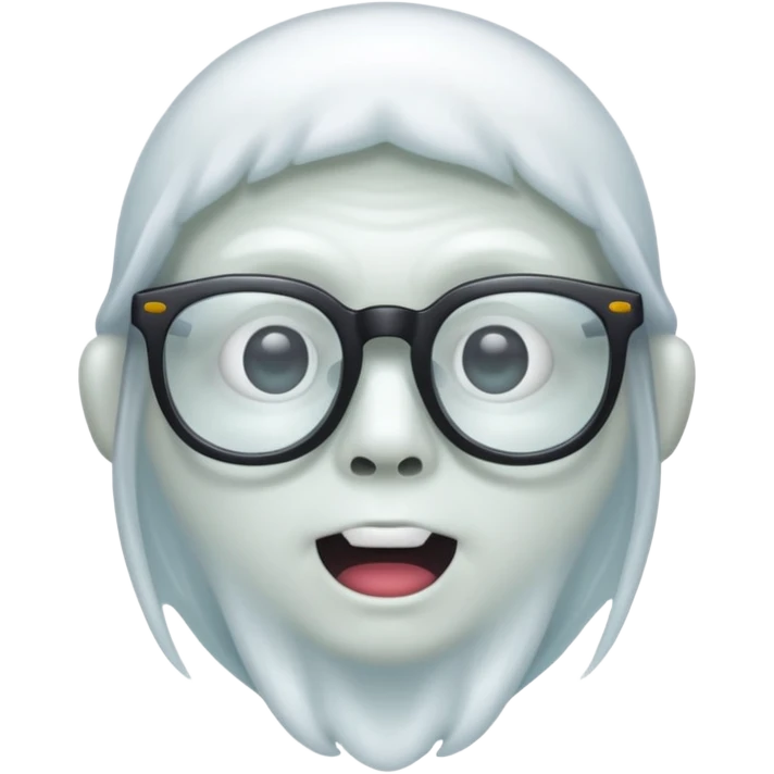 ghost with glasses emoji