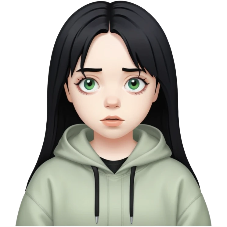 Billie eilish black hair emoji