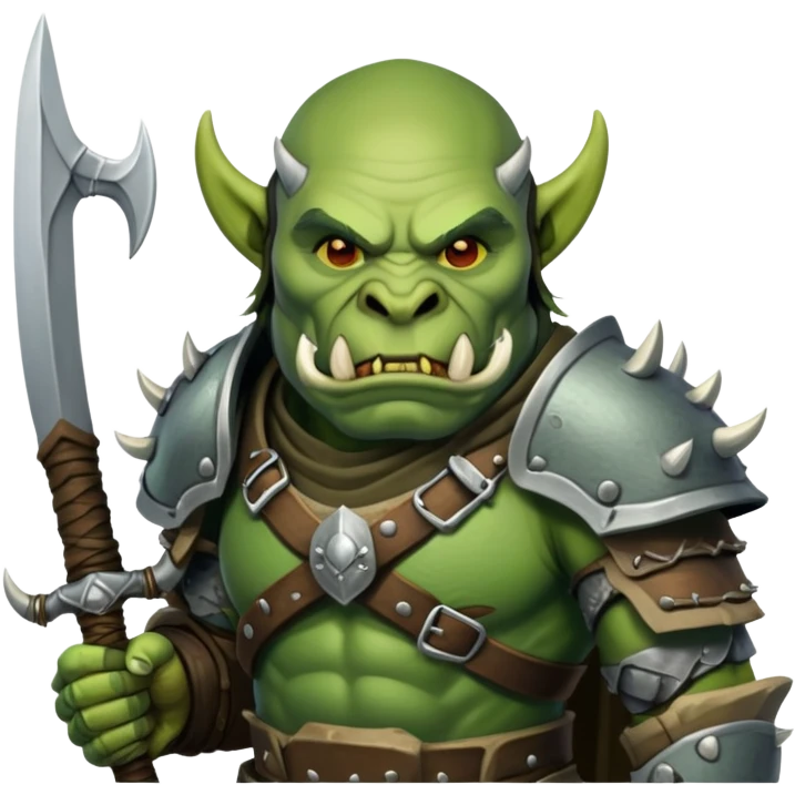 orc warrior with tusks and armor emoji