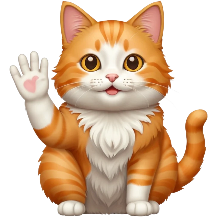 Кіт махає привіт emoji