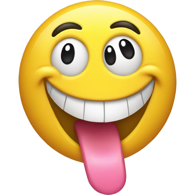 a smiley face that twirls its tongue around its mouth and twirls something in its hand emoji