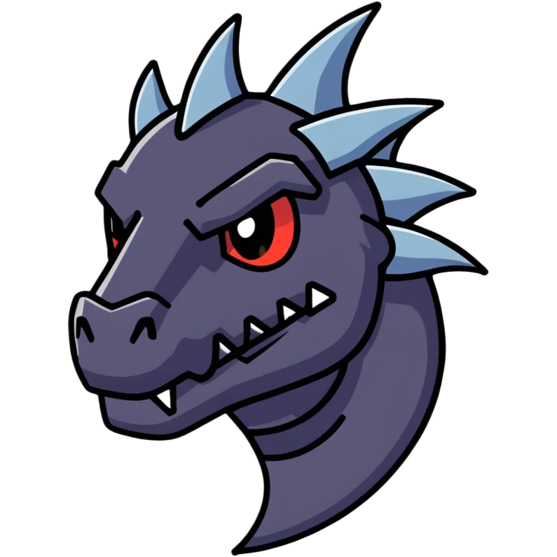 Minecraft black dragon head emoji