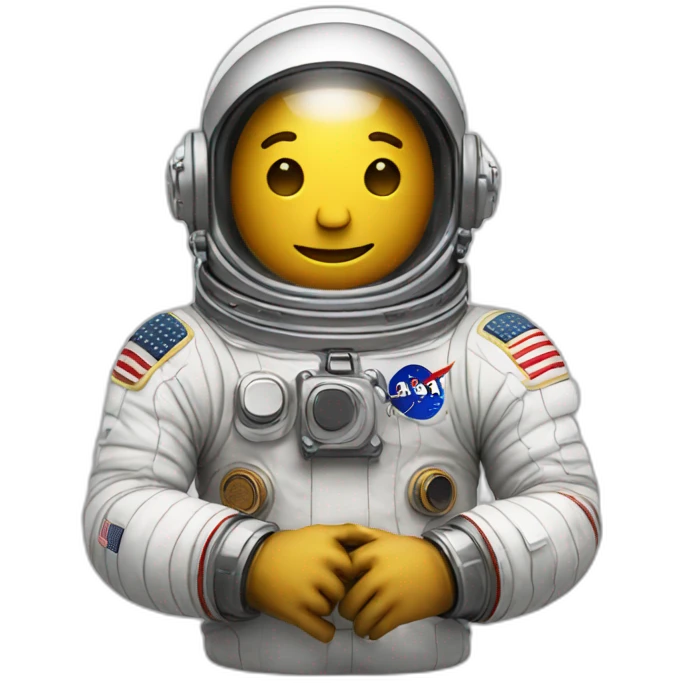 Astronaut with helmet closed swimming in a whiskey bottle emoji