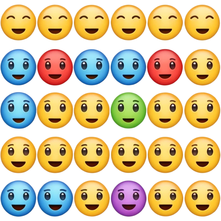 Different emotion emojis emoji