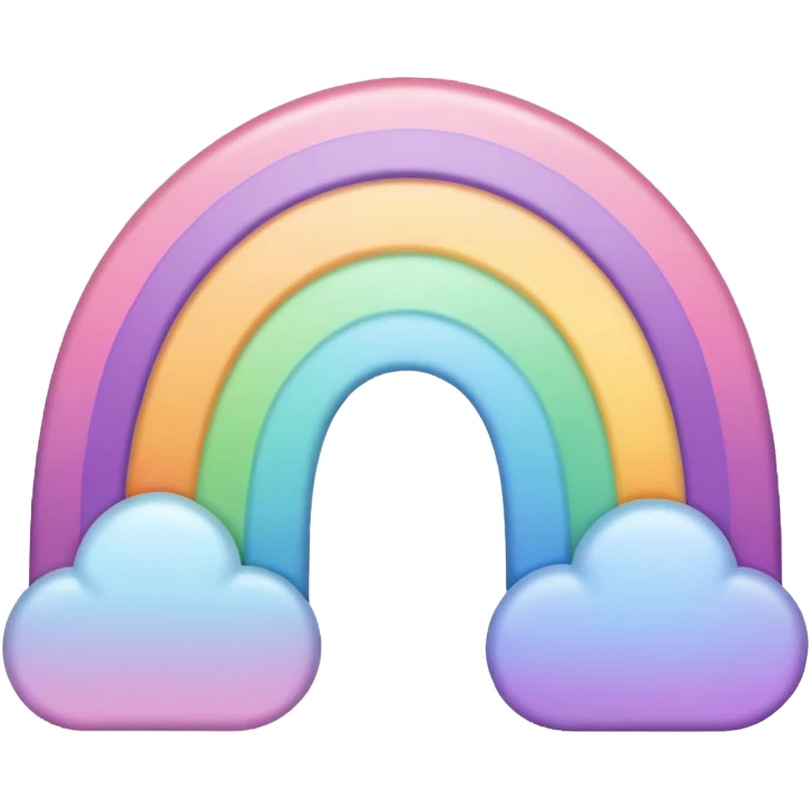 A pastel rainbow emoji