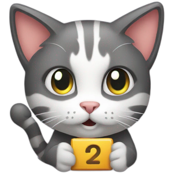 a cat playing video game emoji
