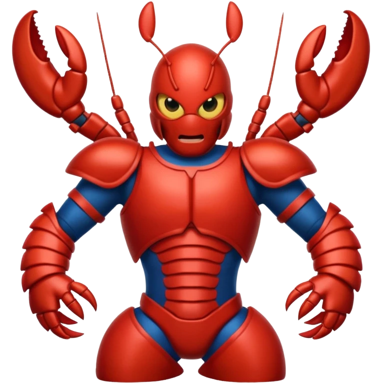 a lobster dressed as a superhero 🦞in the style of this lobster emoji emoji