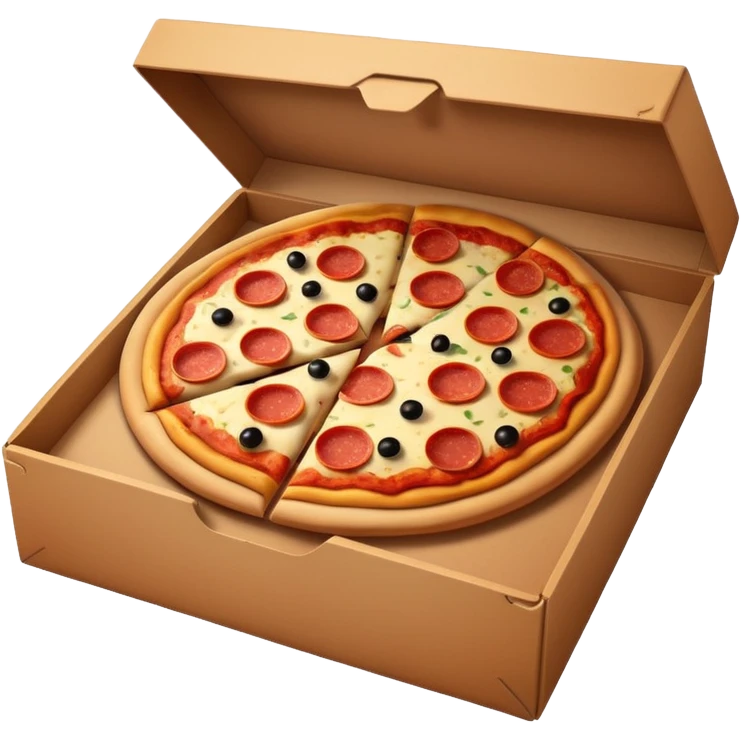 Pizza in an open box emoji