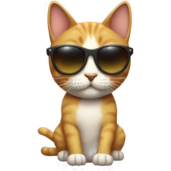 Cat with sunglasses emoji