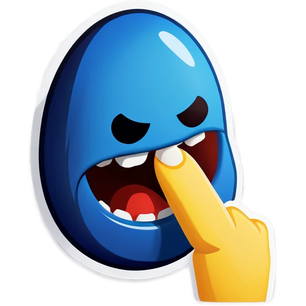 Emoji biting nail emoji