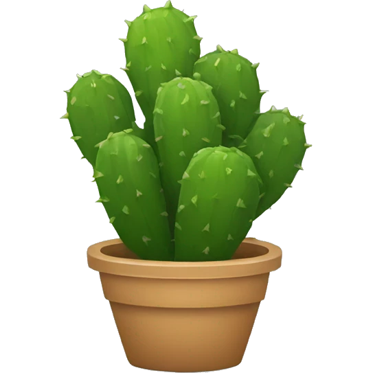 single flat Nopal without pot emoji