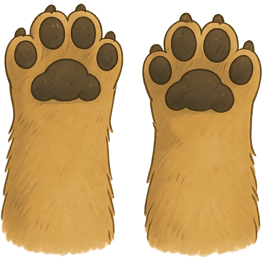 Ghibli-style paws emoji