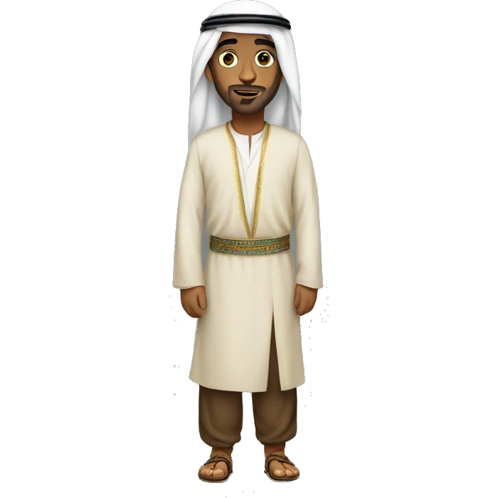 Arabian in national clothing in full lenth emoji