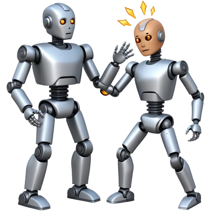 Robot killing a man emoji