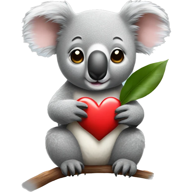 Koala in love emoji