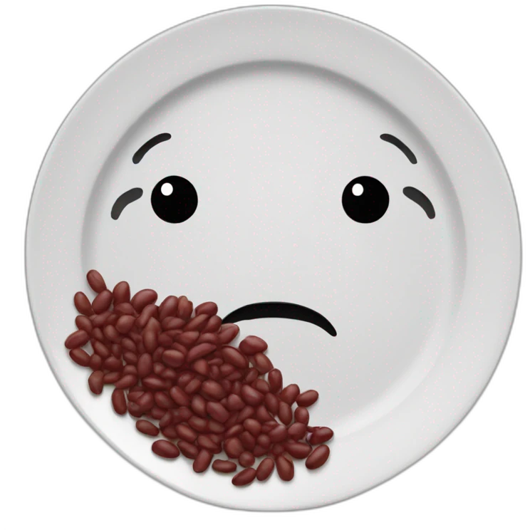 plate opf redbeans emoji