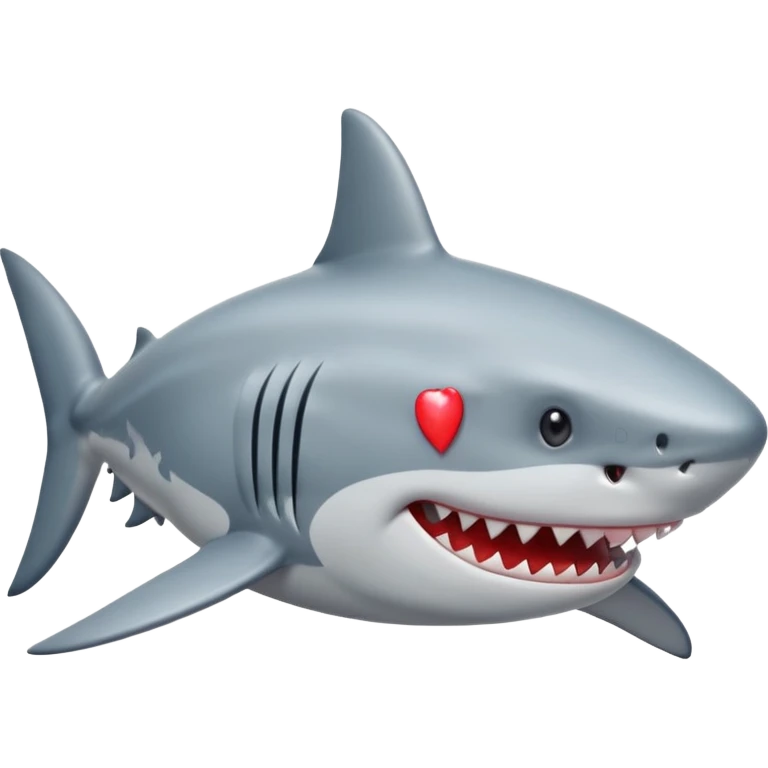 Shark with hearts in the eyes emoji