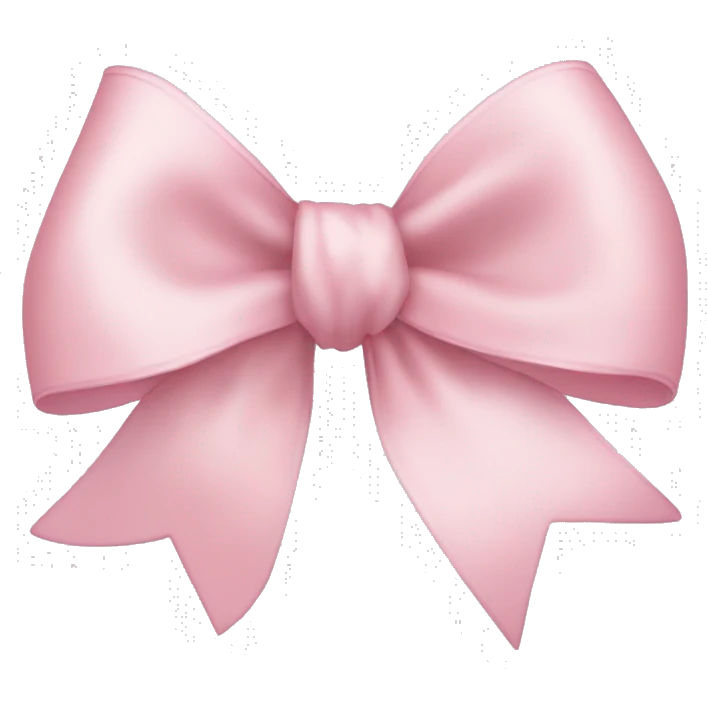 light pink ribbon bow emoji