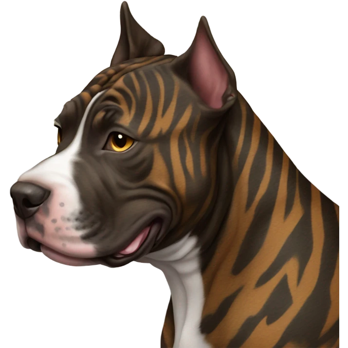pitbull terrier dark brindle tiger stripes emoji