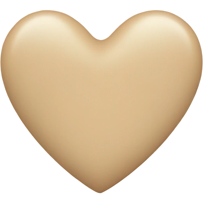 beige heart emoji