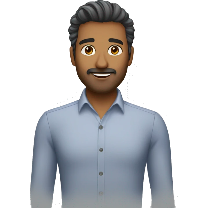 programming project manager ranjan gray hair no mustache emoji