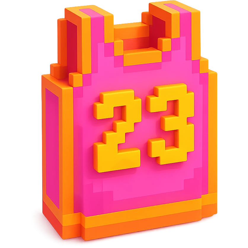 светящейся розовая баскетбольная майка с надписью "23", no background emoji