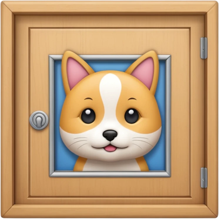 a pet door nothing else is seen  emoji