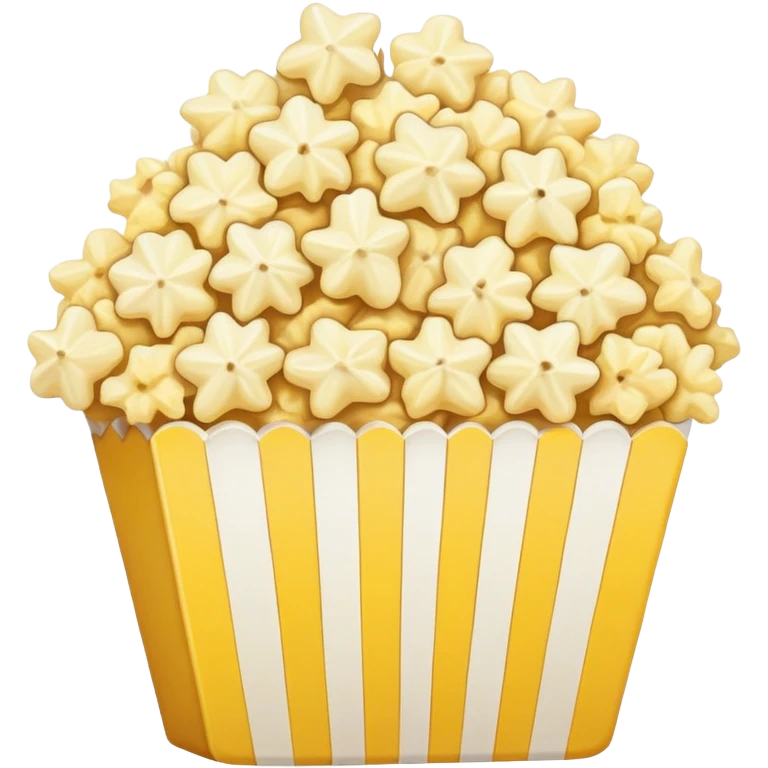 Simplest possible popcorn icon with basic shapes only emoji