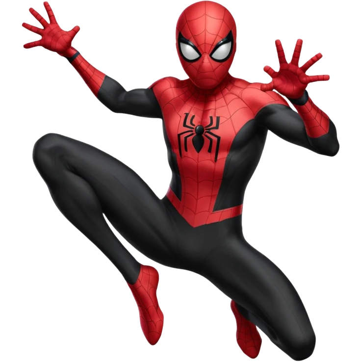 Full Black colored suit spider man emoji