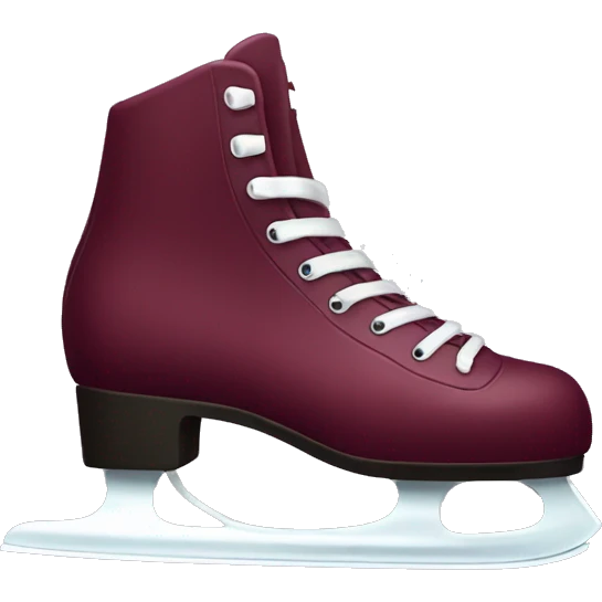 burgundy ice skates emoji