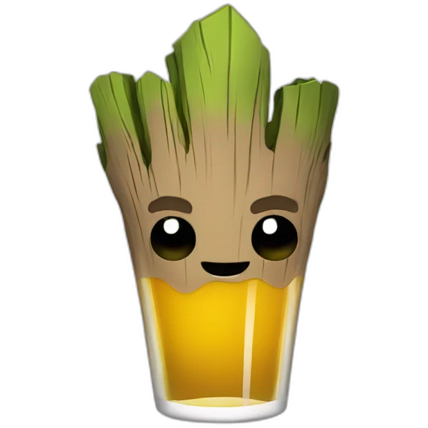 groot drink beer emoji