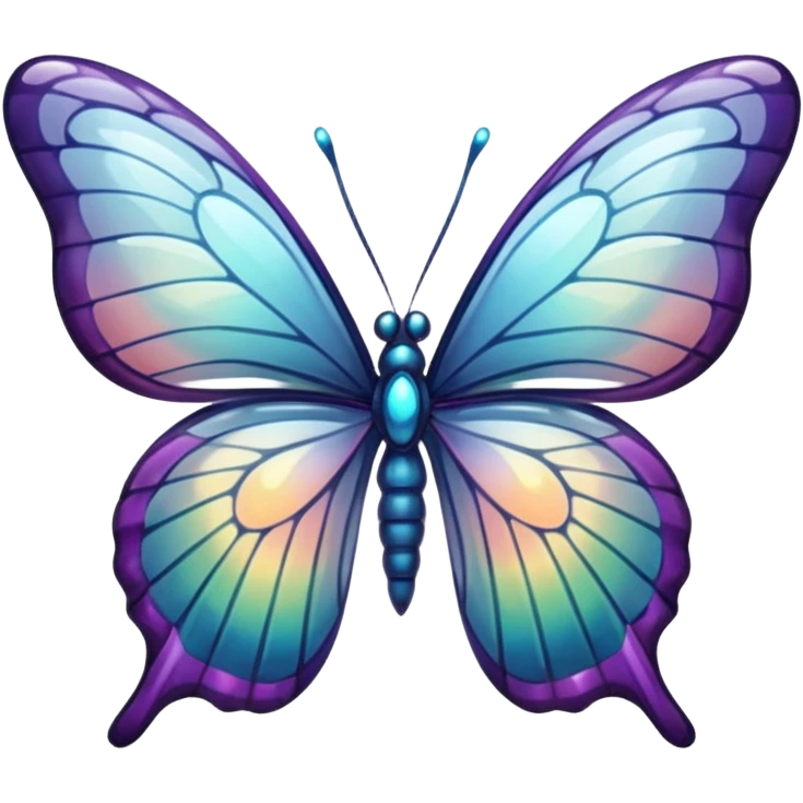 glass butterfly emoji