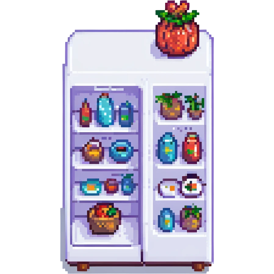 a fridge in pixel art style emoji