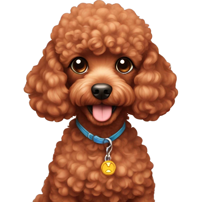 Red toy poodle emoji