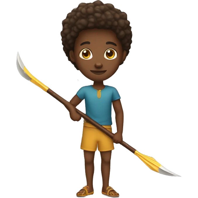 Africain avec une lance emoji