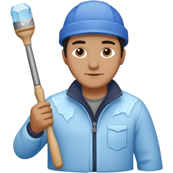 Sculptor with chisel & mallet,Ice Sculptors. emoji