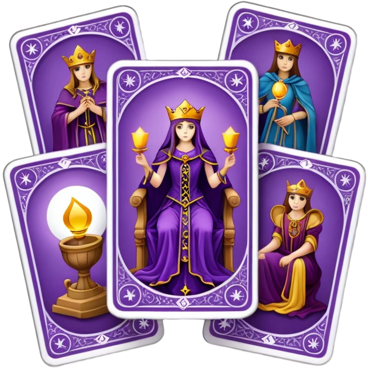 Purple tarot cards emoji