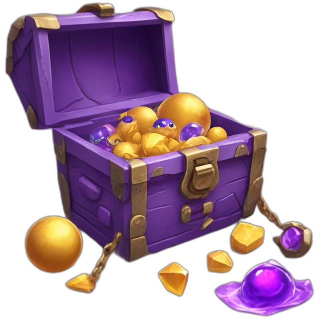 Pokemon Game LootCase Purple Chaotic Color Rich Treasure Legendary Epic Items and Pokemons Inside emoji