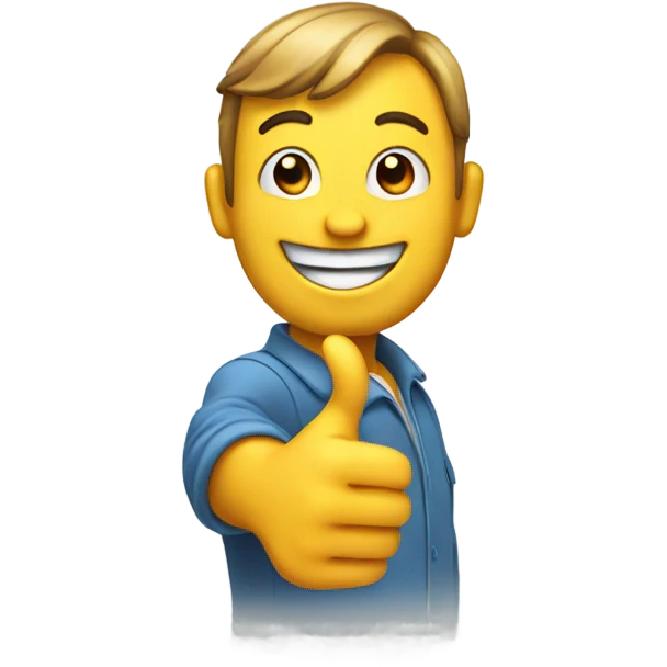 emoji guy pointing both thumbs at himself and smiling  emoji