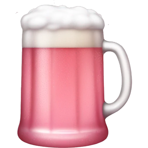 Pink beer with bubbles  emoji
