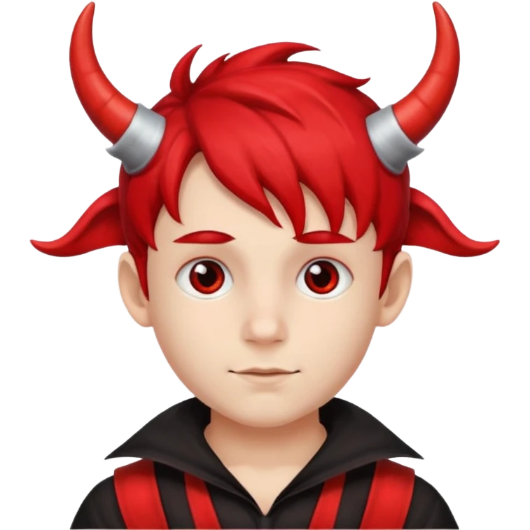 Red Horns on boy halloween emoji