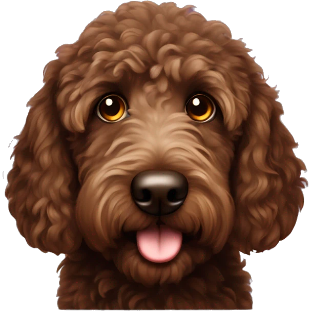 Very very dark brown golden doodle with Hazel eyes  emoji