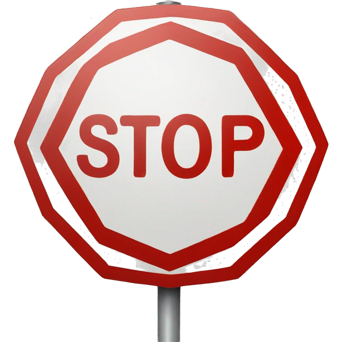stop sign with the word Stop in white emoji