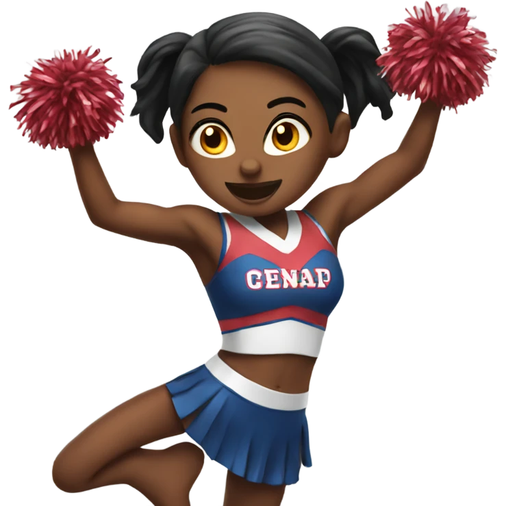 Cheerleader in a stunt  emoji