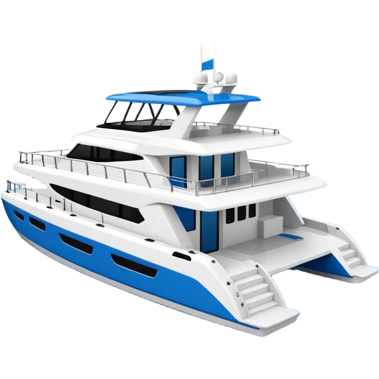 a lagoon SIXTY 7 power catamaran with no wording on it  emoji