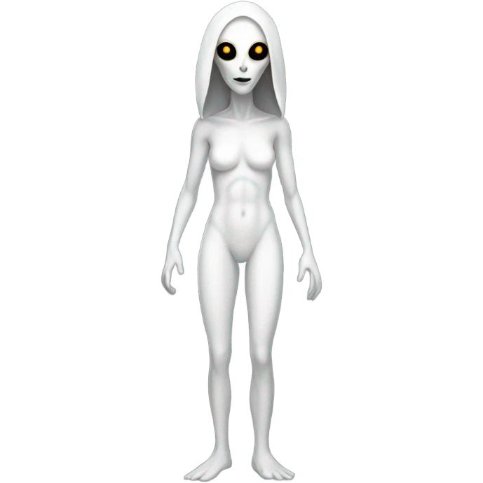 a white alien woman full body emoji