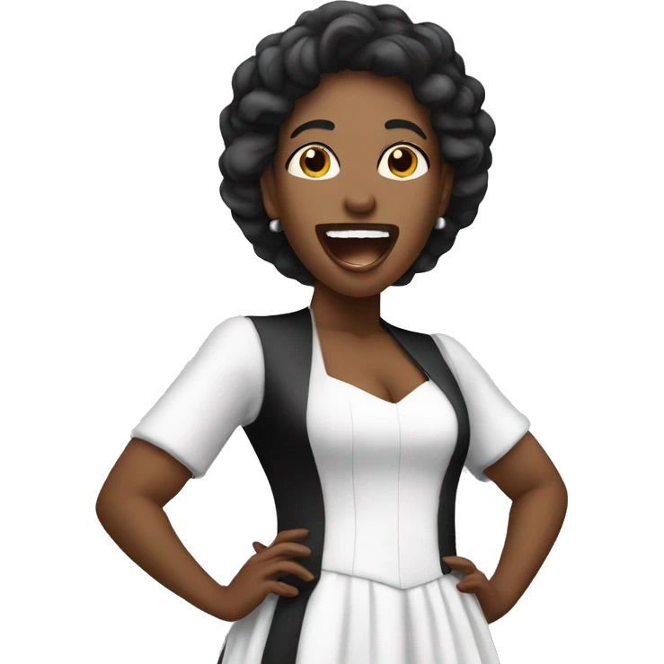 White singer singing on stage opera emoji