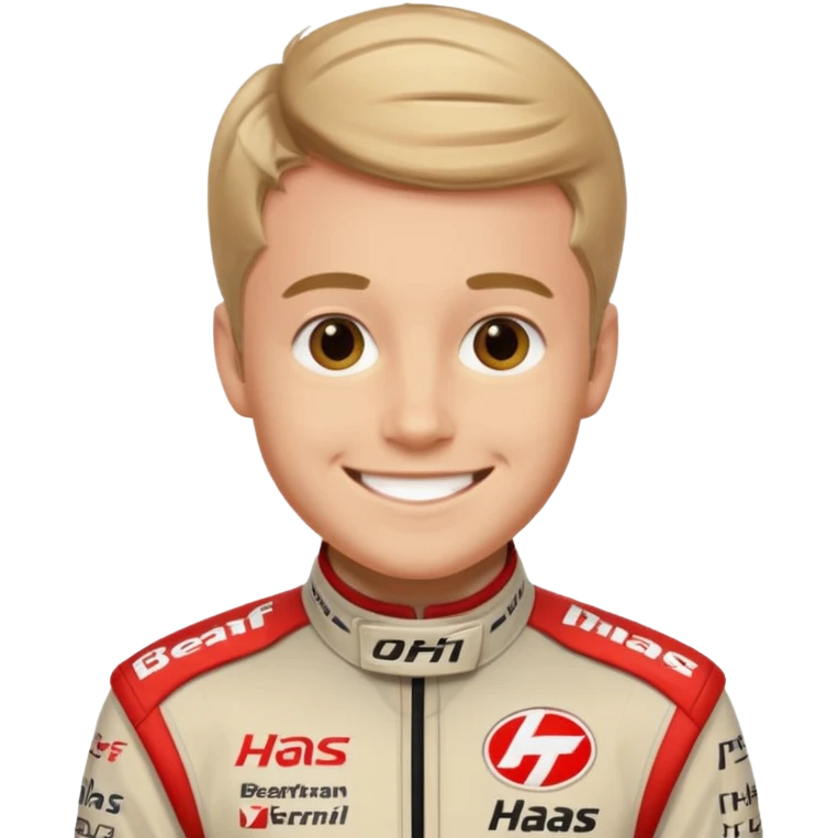 The Formula 1 Driver Oliver Bearman in Haas F1 Suit emoji