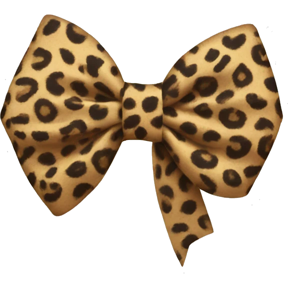 cheetah print bow  emoji
